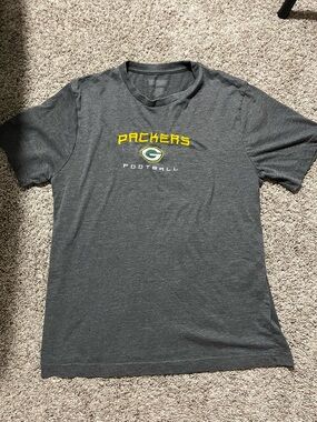 Vintage Men’s 90’s Green Bay Packers Gray T Shirt Retro size medium embroidered